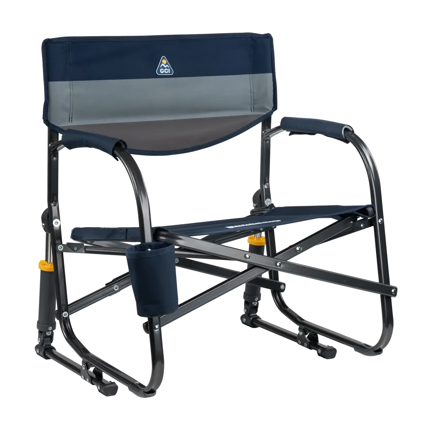 Heavy-Duty Freestyle Grab & Go Rocker - Choice 551 - Freestyle Rocker Portable Outdoor Folding Chair - Indigo Color Block
