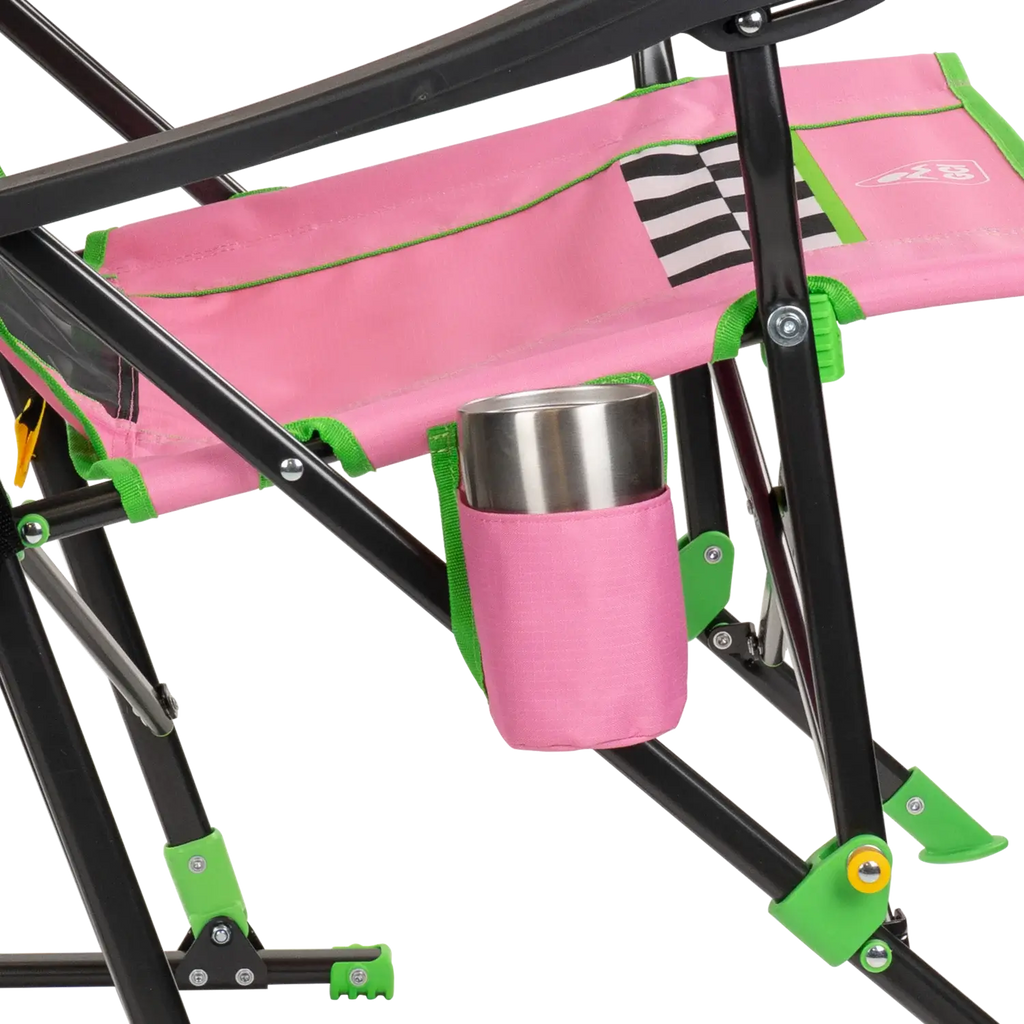 Heavy-Duty Freestyle RoadTrip Rocker - NASCAR For Her - Choice 560 - Patented Spring-Action Rocking Chair for Camping Detail