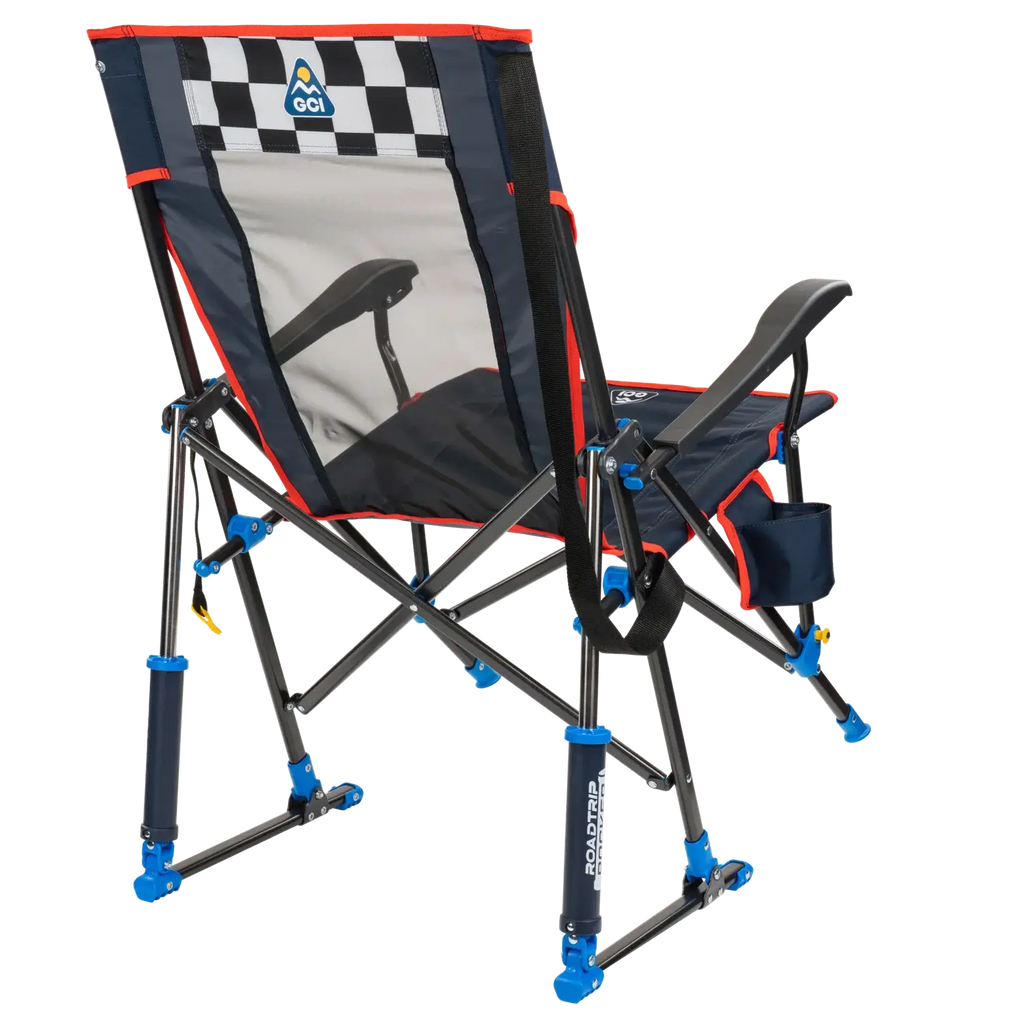 Smooth Motion RoadTrip Rocker - NASCAR For Him - Choice 453 - Patented Spring-Action Rocking Chair for Camping Detail