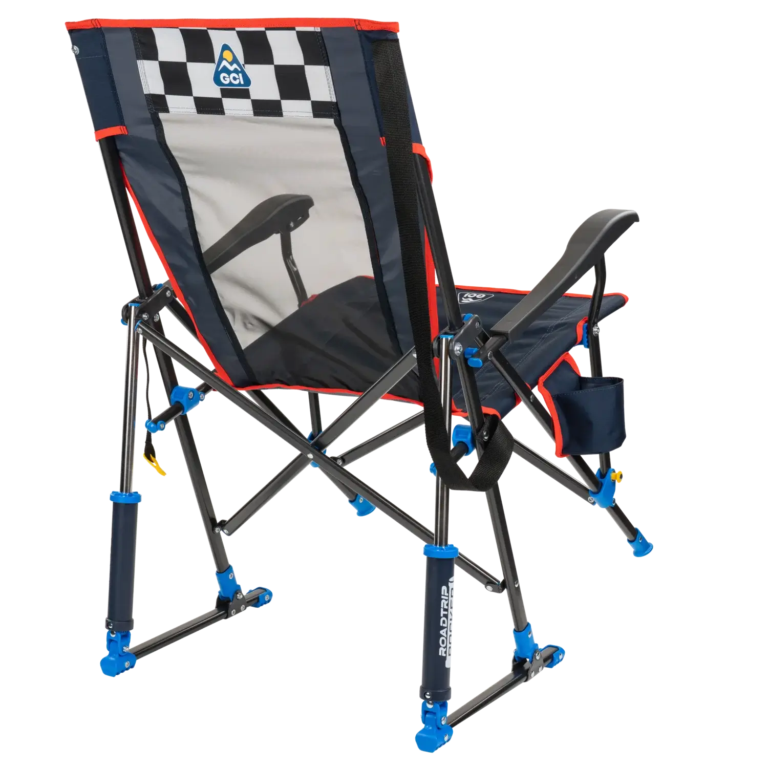 Smooth Motion RoadTrip Rocker - NASCAR For Him - Choice 453 - Patented Spring-Action Rocking Chair for Camping Detail