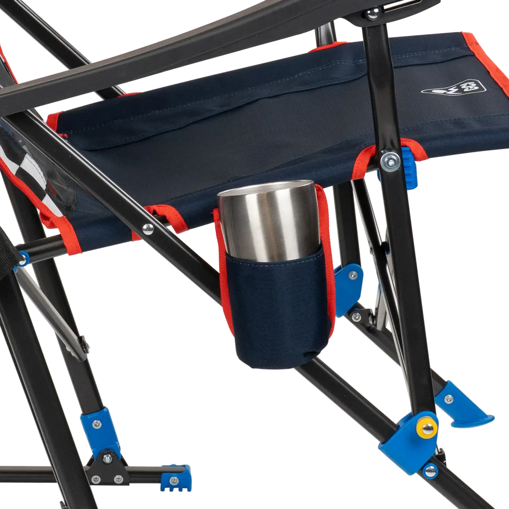 Smooth Motion RoadTrip Rocker - NASCAR For Him - Choice 453 - Patented Spring-Action Rocking Chair for Camping Detail