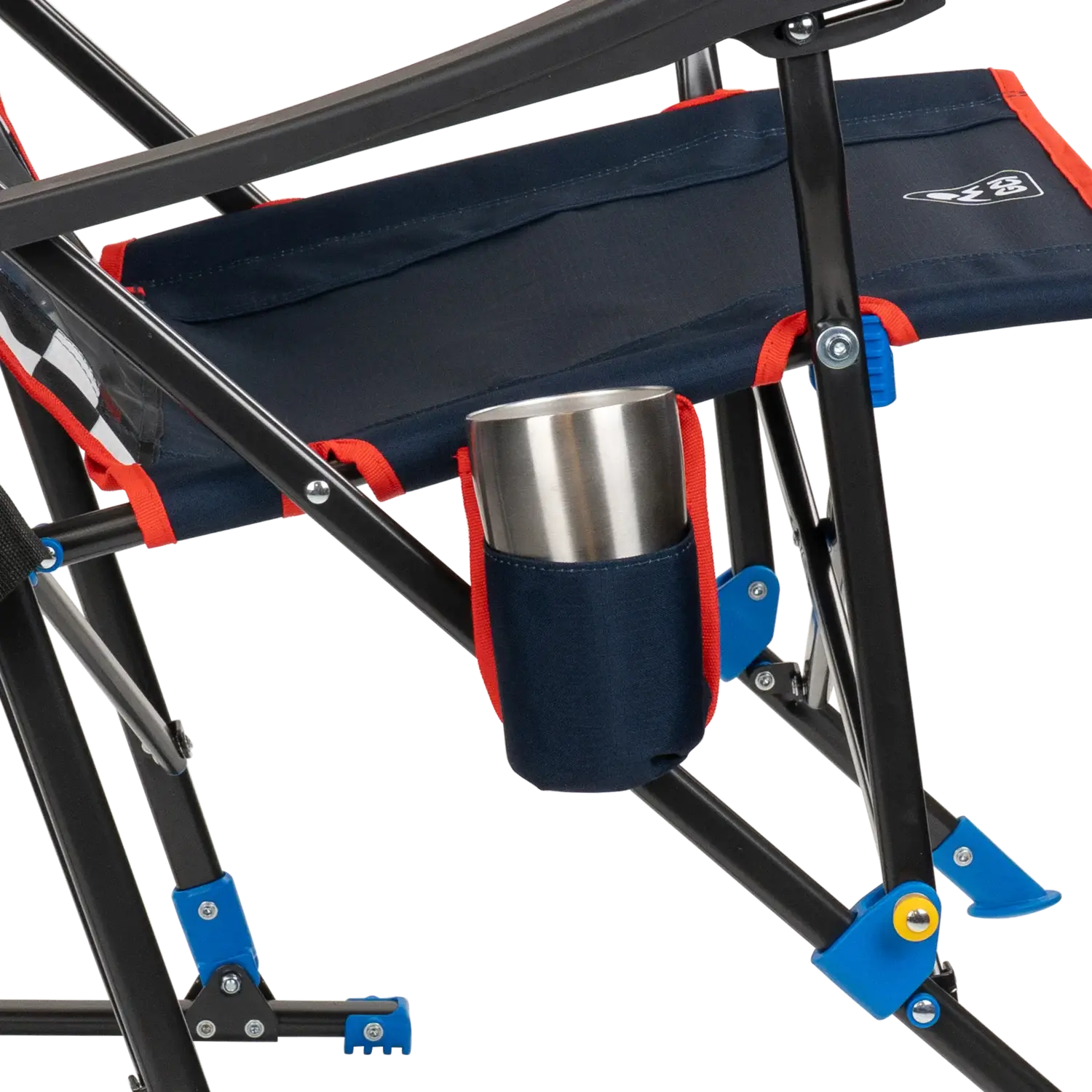 Smooth Motion RoadTrip Rocker - NASCAR For Him - Choice 453 - Patented Spring-Action Rocking Chair for Camping Detail