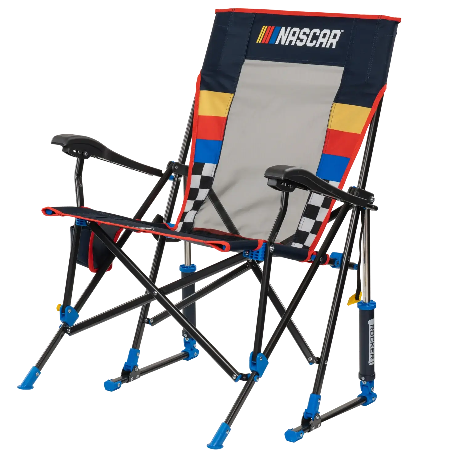 Smooth Motion RoadTrip Rocker - NASCAR For Him - Choice 453 - Patented Spring-Action Rocking Chair for Camping Detail