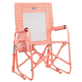 Smooth Motion Stowaway Rocker - Choice 794 - Freestyle Rocker Portable Outdoor Folding Chair - Coral Mosaic