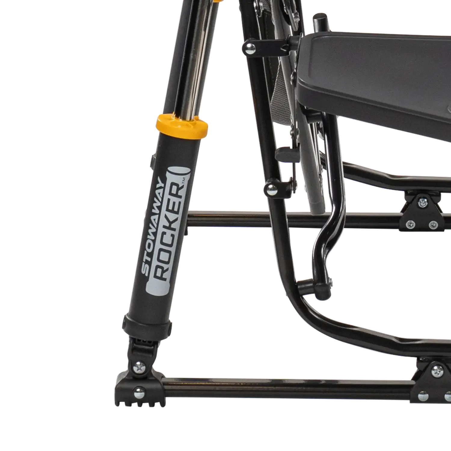Premium All-Weather Stowaway Rocker with Side Table - Choice 253 - RoadTrip Rocker Smooth Motion Camp Chair Detail