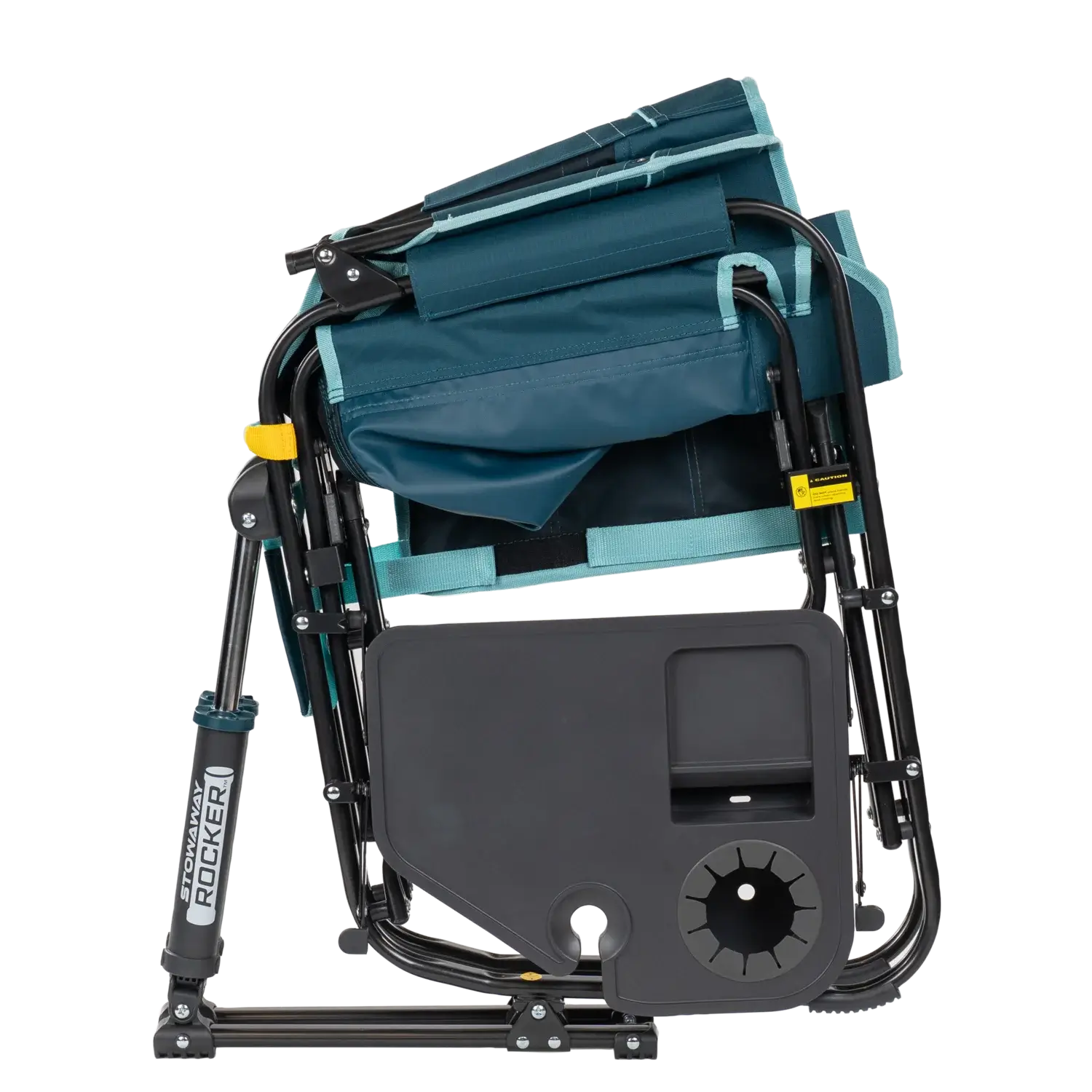 Premium All-Weather Stowaway Rocker with Side Table - Choice 253 - RoadTrip Rocker Smooth Motion Camp Chair Detail