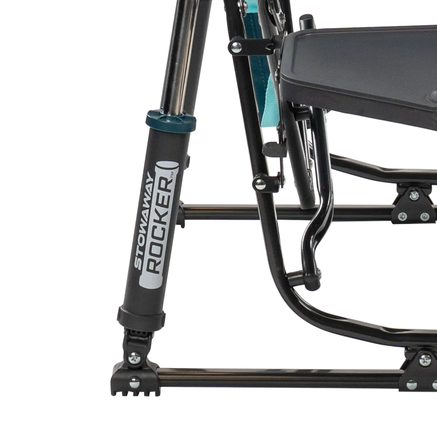 Premium All-Weather Stowaway Rocker with Side Table - Choice 253 - RoadTrip Rocker Smooth Motion Camp Chair Detail