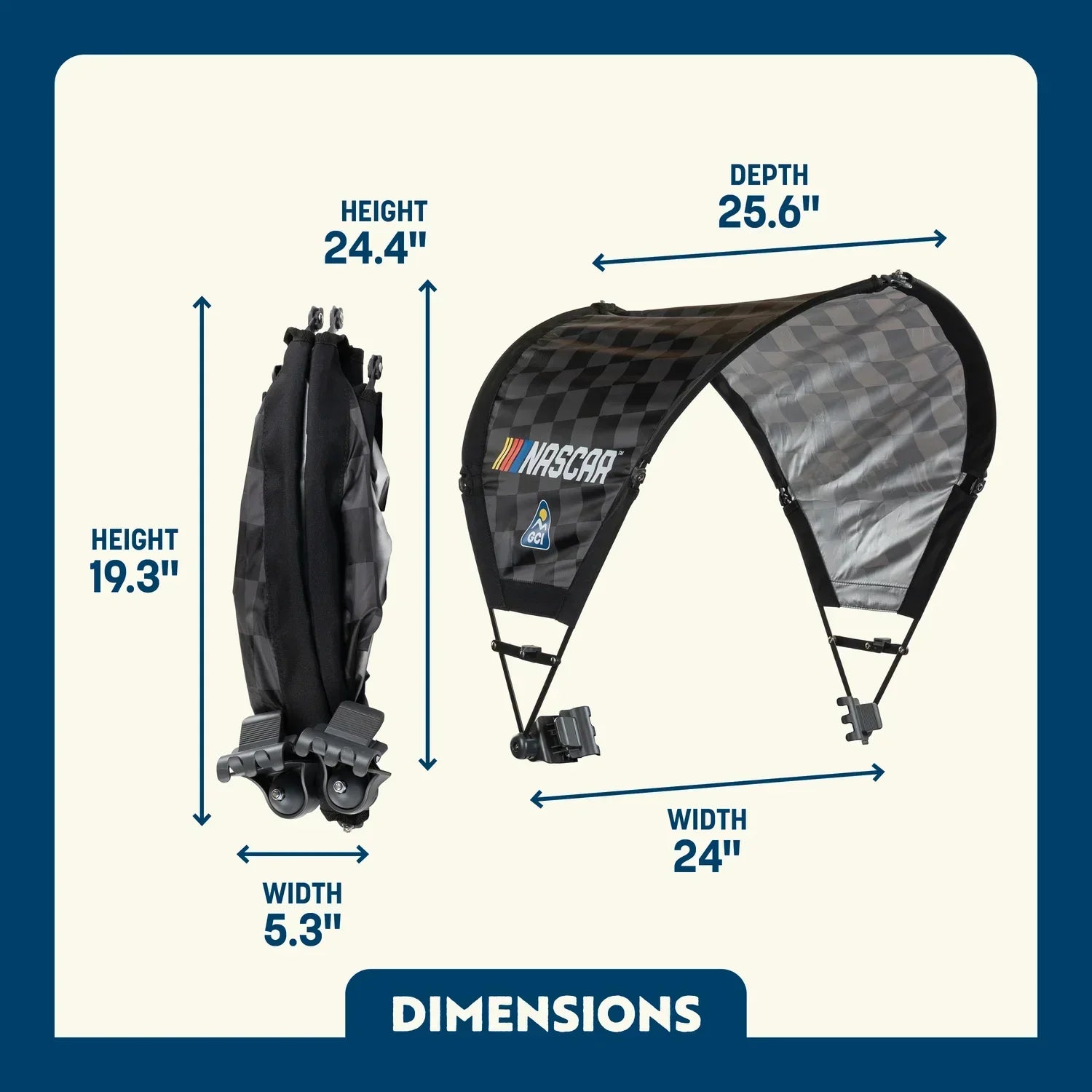 Premium All-Weather SunShade Accessory - NASCAR - Choice 704 - SunShade Canopy for Beach & Camping Detail