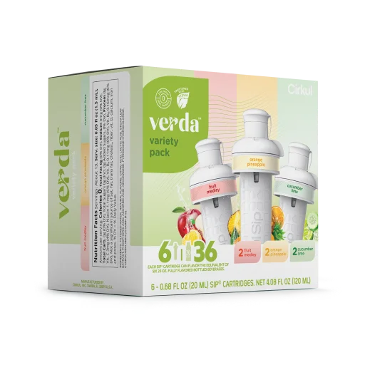 Sugar-Free Verda 6-Pack Variety Pack CT2I - Sugar-Free Fruit Flavor Cartridge Refill Detail